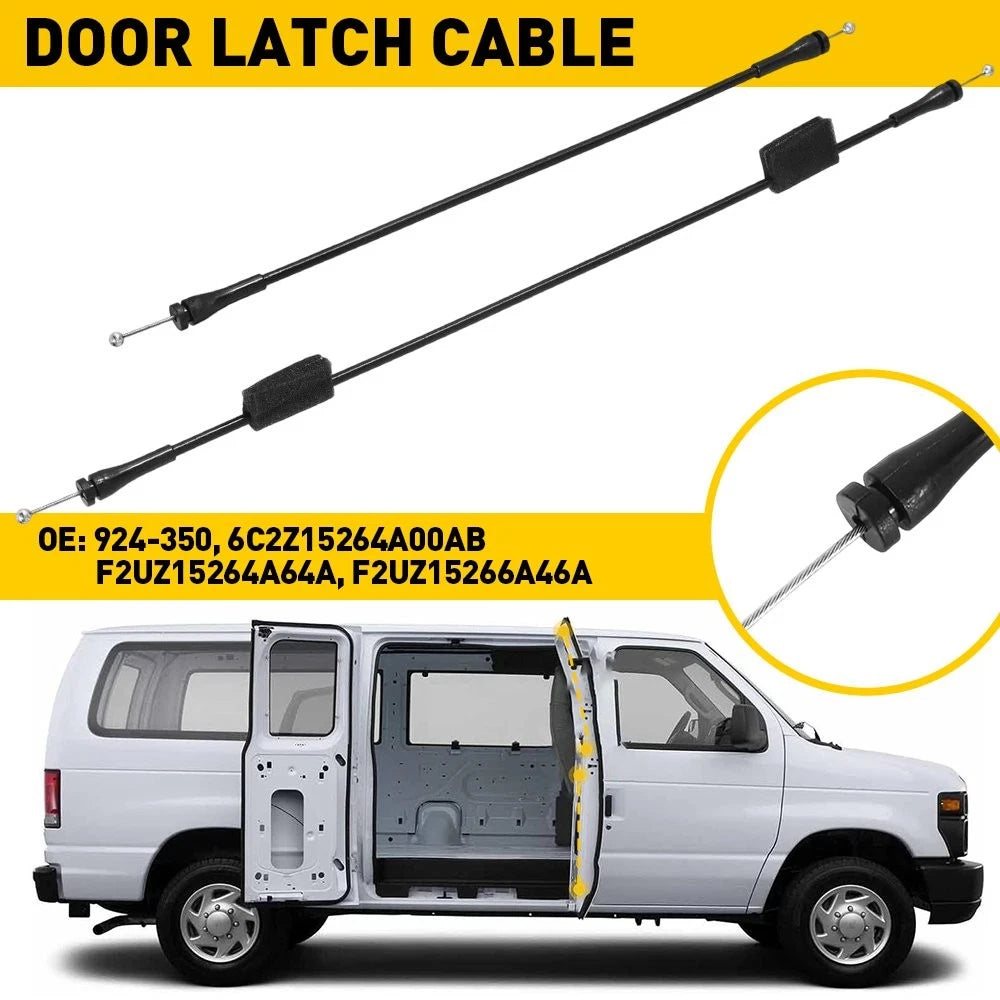 Right Upper&Lower Door Latch Release Cable for Ford E150 E250 E350 E450 1992-14 6B93BC-57