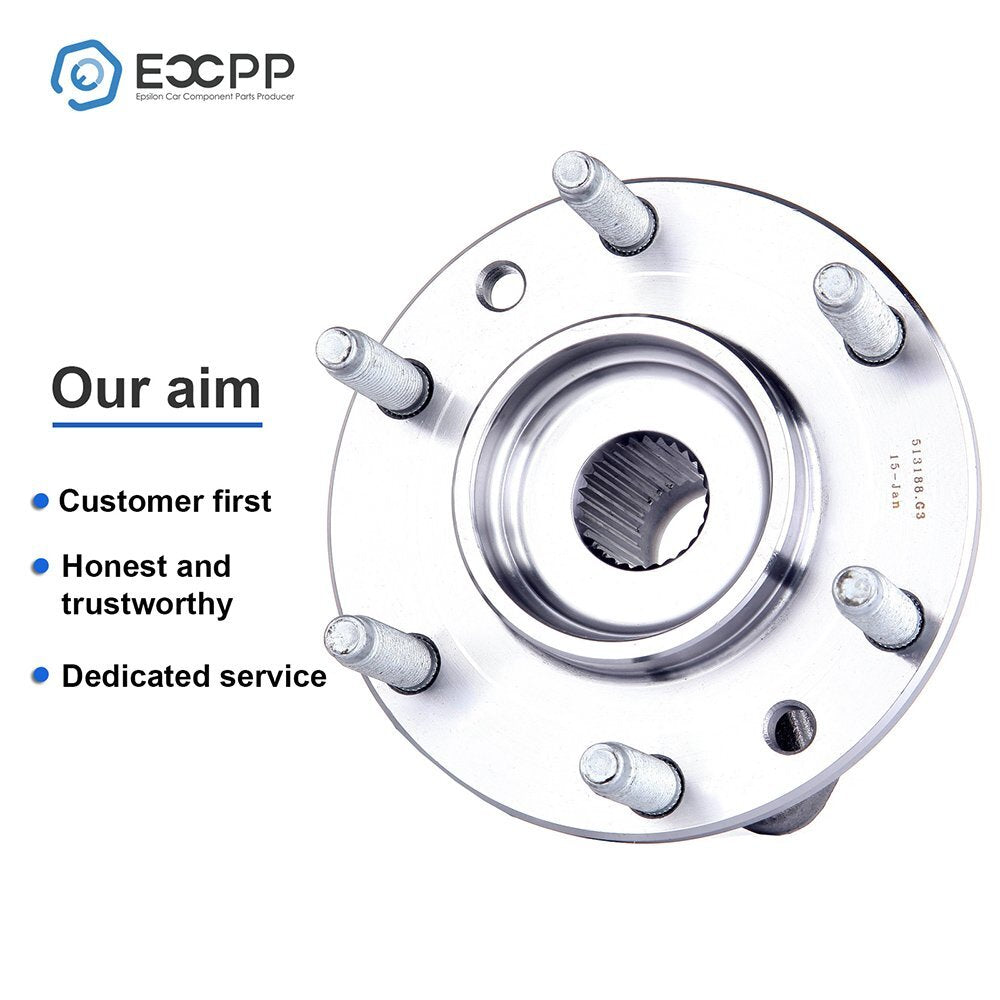 ECCPP 1Pc Wheel Hub Bearing Front For Chevy Trailblazer SSR GMC Envoy Saab 9-7X ECCPP
