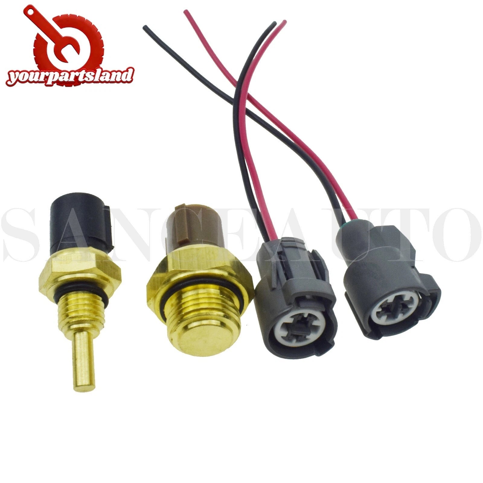 Cooling Fan Switch & Coolant Sensor & Connectors For Honda Odyssey Accord Pilot 6B93BC-57