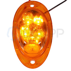 10pcs Amber LED Side Marker Lights Turn Signal 5 LED For Freightliner Cascadia 6B93BC-57