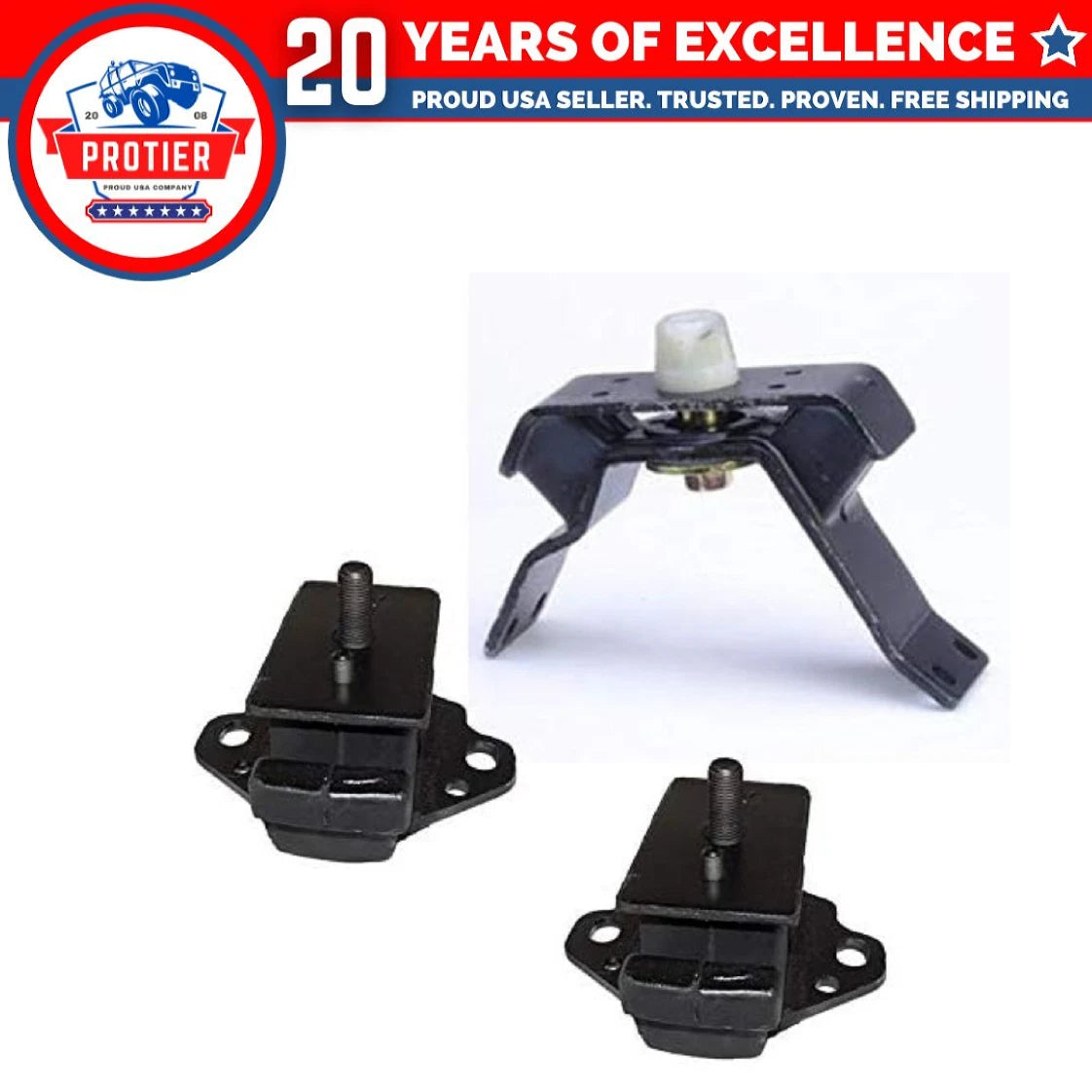 Motor & Trans Mount 3PCS Set Fit 1996-1998 Toyota 4Runner 3.4L 4WD for Manual 6B93BC-57