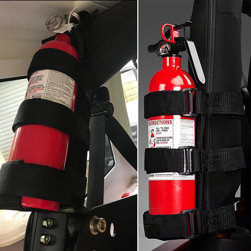 UTV Car Fire Extinguisher Holder Mount Bracket Adjustable for Jeep UTV ATV 6B93BC-57