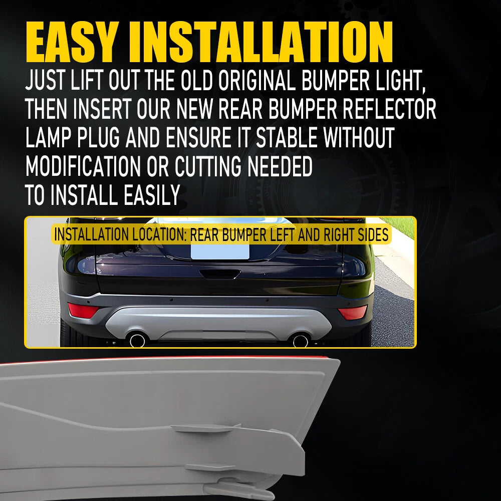 LH RH Rear Bumper Reflector For 2013-19 Ford Escape CJ5Z15A449A CJ5Z15A449B EOA 6B93BC-57