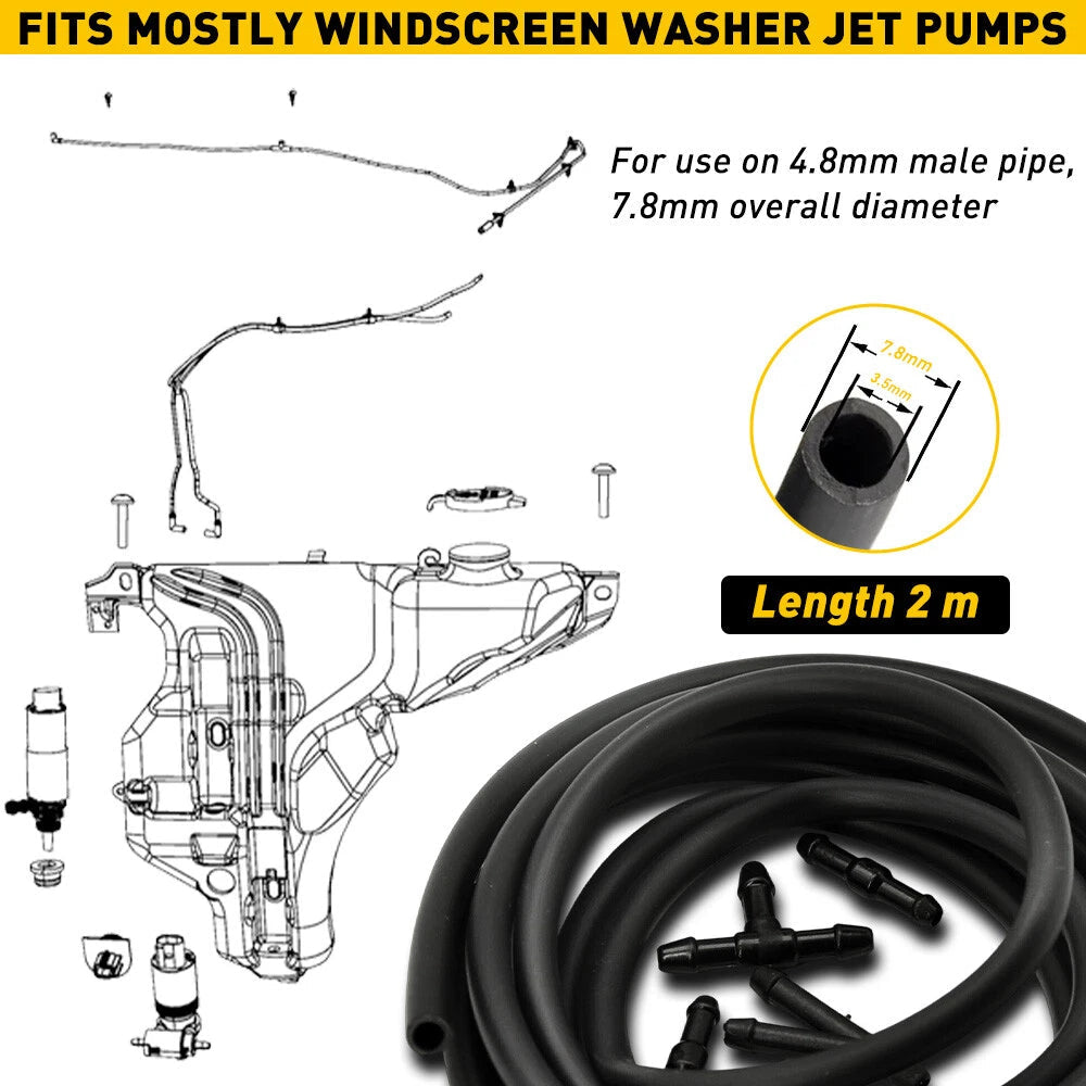 Front Washer Windshield Nozzle Hose Kit for Jeep Grand Cherokee 13-16 68260443AA 6B93BC-57