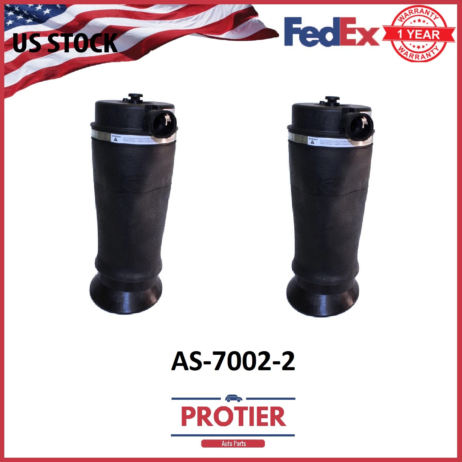 4WD Ford Expedition Lincoln Navigator Rear Air Ride Suspension Spring Pair 6B93BC-57