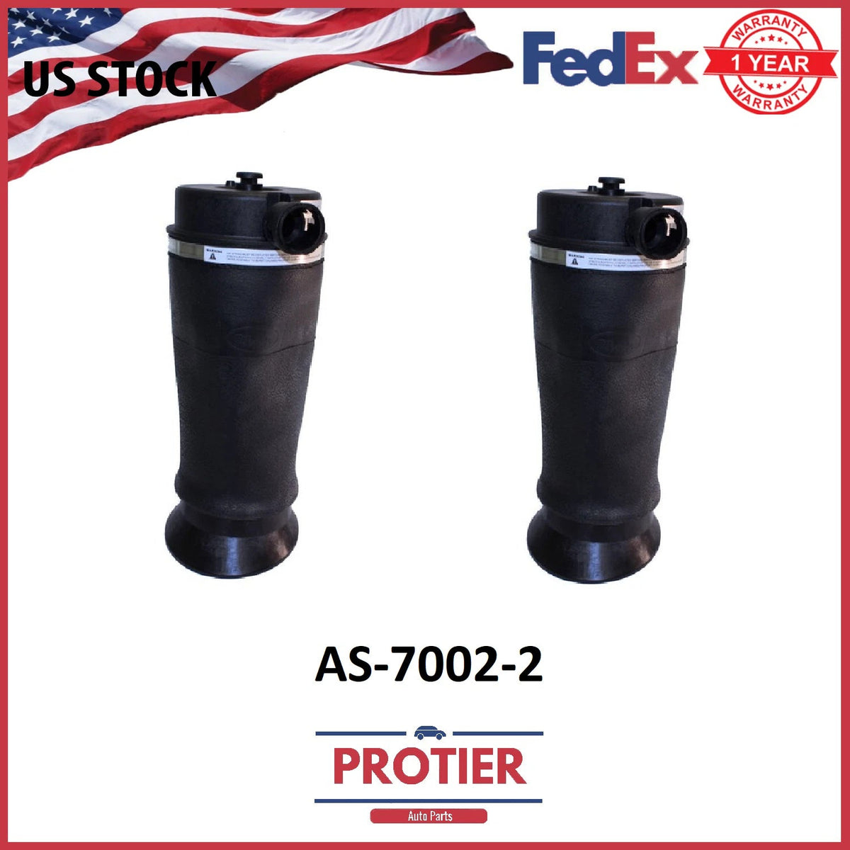 4WD Ford Expedition Lincoln Navigator Rear Air Ride Suspension Spring Pair 6B93BC-57