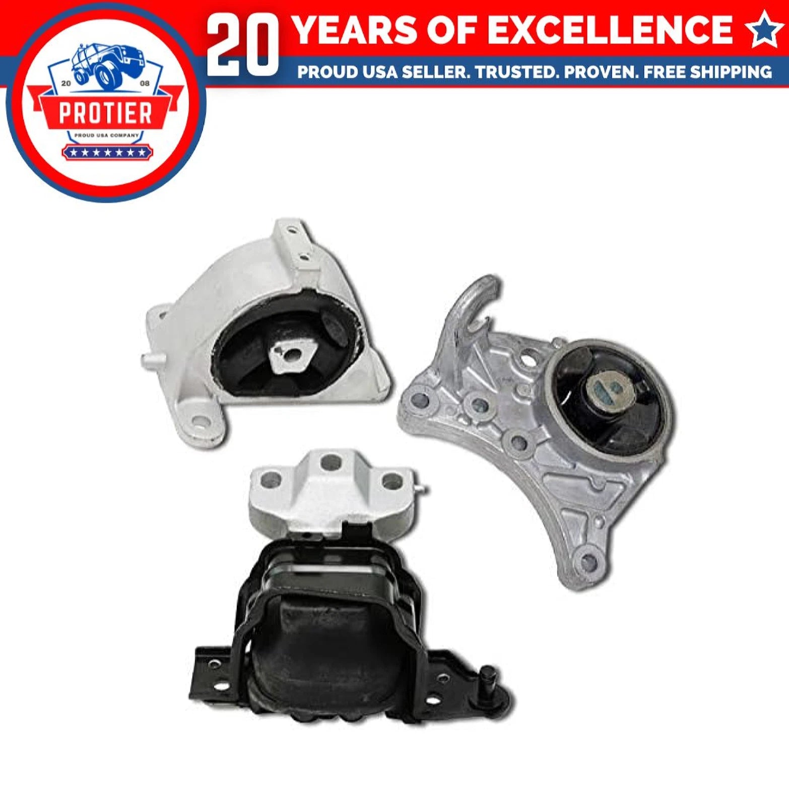 Fits 2001-2007 Dodge Caravan/Grand Caravan 3.3L 3.8L 2WD Motor & Trans Mount 3pc 6B93BC-57