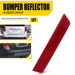 For 2010-2017 Chevy Equinox Rear Bumper Side Marker Lights Reflector Red Lens RH 6B93BC-57