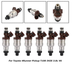 6pcs Fuel Injectors 23250-35040 For Toyota 4Runner Pickup T100 3VZE 3.0L V6 6B93BC-57