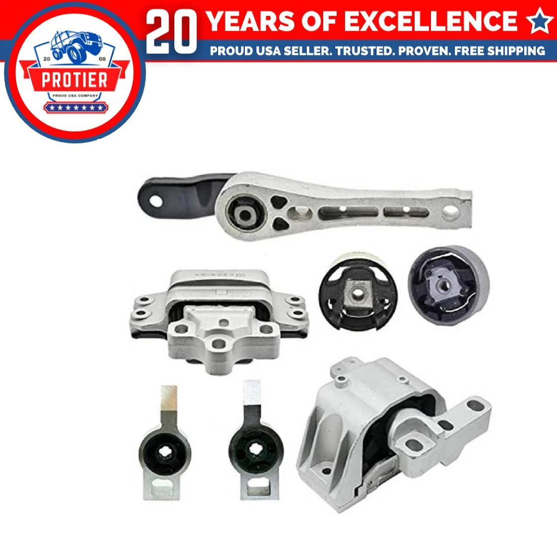 Engine Motor & Trans Mount 7PCS Set for 07-13 Volkswagen Eos/ 06-11 GTI 2.0L 6B93BC-57