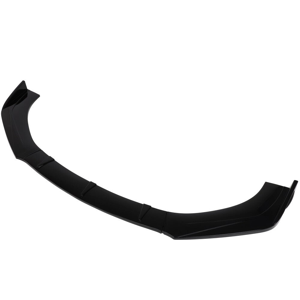 3PC Universal Valance Front Bumper Lip Splitter Chin Spoiler Painted Black PP 6B93BC-57