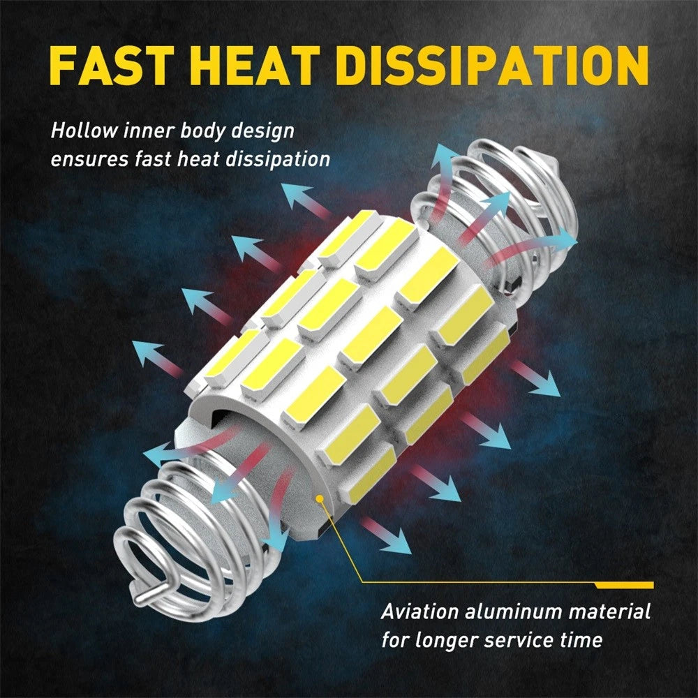 6pcs AUXITO CANBUS 31MM Festoon DE3175 LED Map Dome Interior Light Bulbs EOA AUXITO