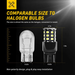 2x 33smd 7440 Rear Turn Signal Light 6000K LED Bulb for 03~17 Honda Accord Civic 6B93BC-57