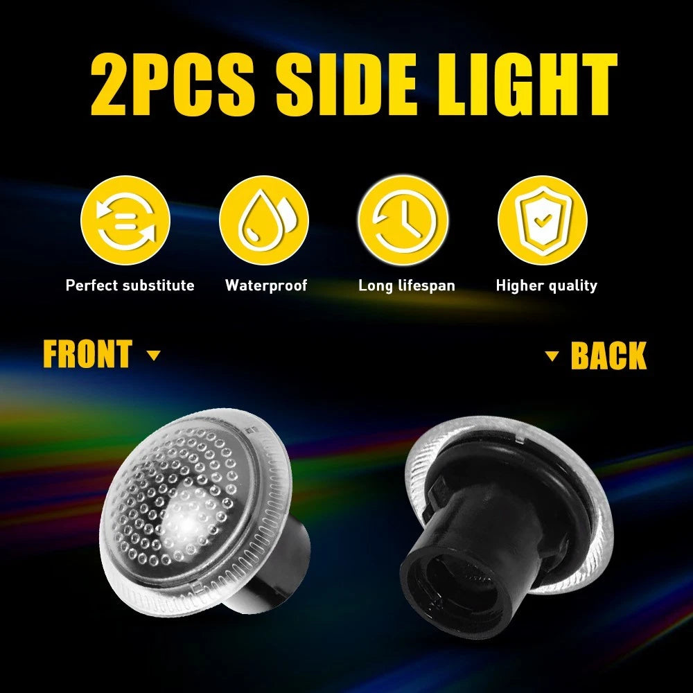 Clear Front Corner Side Marker Lights Housing For 2010-21 Ford Transit Connect A 6B93BC-57