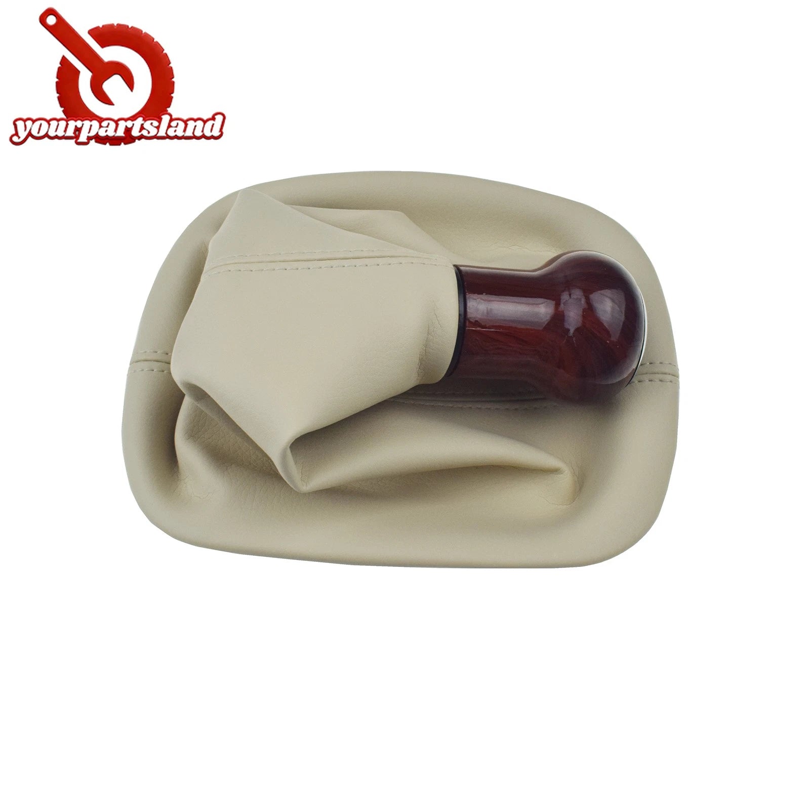 5 SPEED GEAR WOOD SHIFT KNOB GAITOR BOOT Beige Fit VW PASSAT B5 B5.5 98-04 6B93BC-57