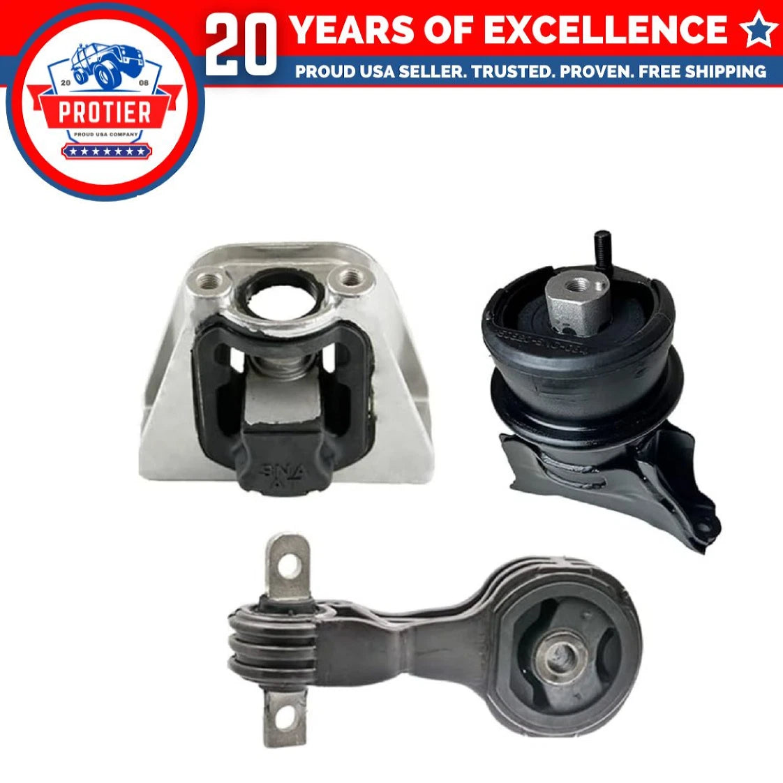 Engine Motor & Trans Mount 3PCS Set Fit 2006-2011 Honda Civic 1.3L Hybrid 6B93BC-57