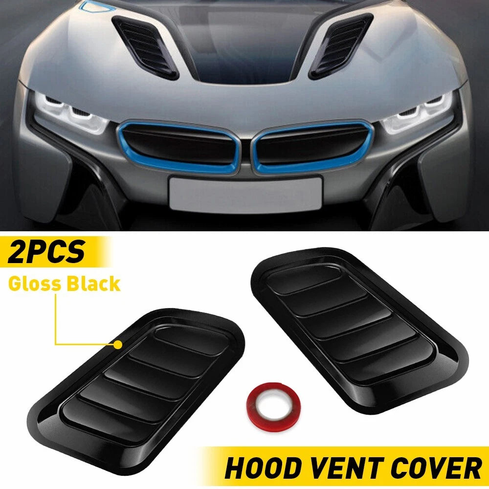 2X Air Hood Flow Intake Bonnet Scoop Cover Vent Universal Car Decorative EOA 6B93BC-57
