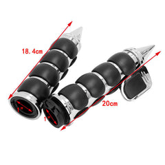 1" Motorcycle Chrome Black Hand Grips Handlebar For Harley Yamaha Honda Kawasaki