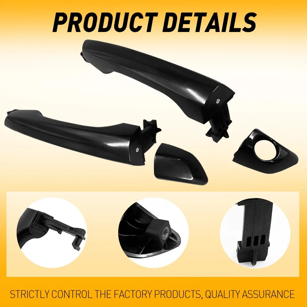 Exterior Left+Right Front Door Handle Pair For 2017-2020 Hyundai Elantra Sedan 6B93BC-57
