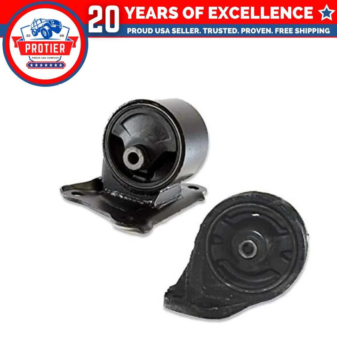 Rear Motor & Trans Mount 2PCS Set Fit 99-01 Hyundai Sonata 2.4L for Auto Trans 6B93BC-57