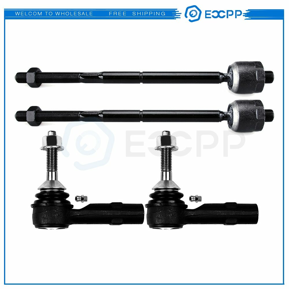 4pcs Front Inner Outer Tie Rod End Links Kit For 2009 Ford Taurus Mercury Sable 6B93BC-57