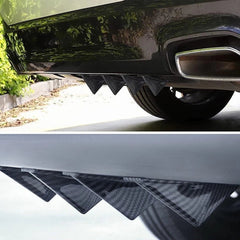 4x Car Lip Bumper Rear Diffuser Shark Splitter Accessories Fins Carbon Fiber USA 6B93BC-57