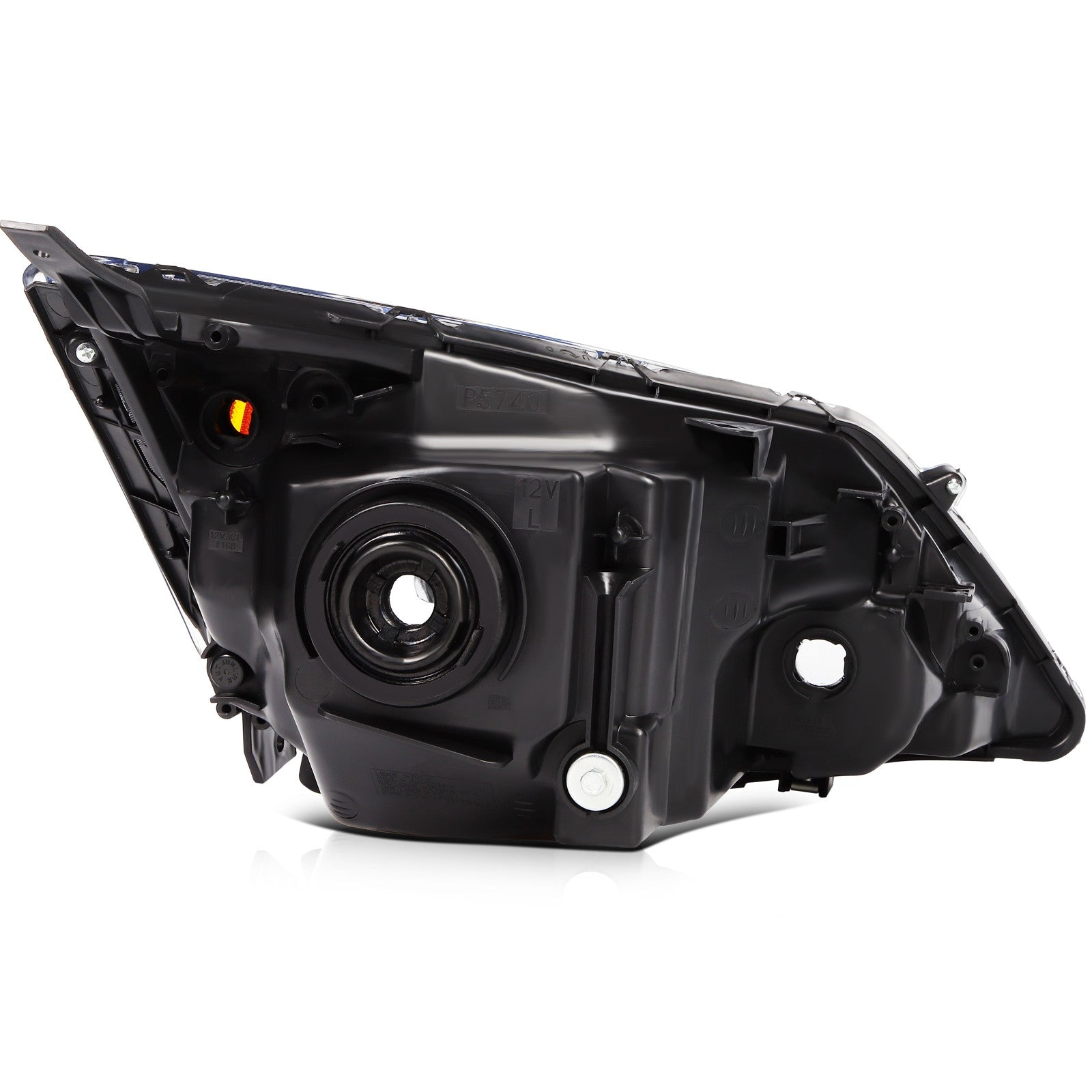 ECCPP Headlights Assembly For Honda CR-V CRV 2.4L 2007-2011 Pair Kit Black Amber 6B93BC-57