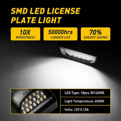For 99-06 Chevy Tahoe Suburban GMC Yukon LED License Plate Light Lamp Bright EOA 6B93BC-57