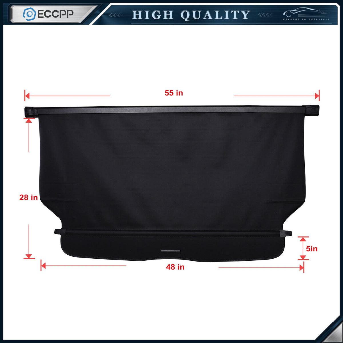 Tonneau Retractable Security Cargo Cover Shade Black Fits Honda CR-V 2012-2016 6B93BC-57