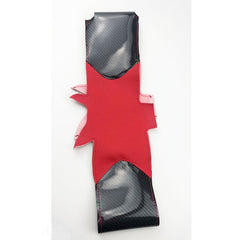 Carbon Fiber&Red Leather Steering Wheel Hand Sewing Wrap For Tesla model 3 Y