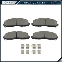 4PCS Pair Front Semi-Metallic Brake Pads For 2018 2019 - 2023 Jeep Wrangler 6B93BC-57