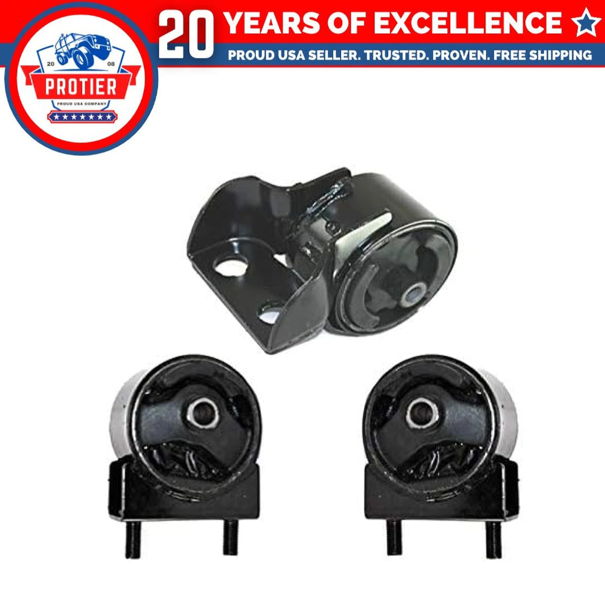 Fits 2001-2002 Kia Rio 1.5L Motor & Trans Mount Set 3PCS : A6759, A7189, A6757 6B93BC-57