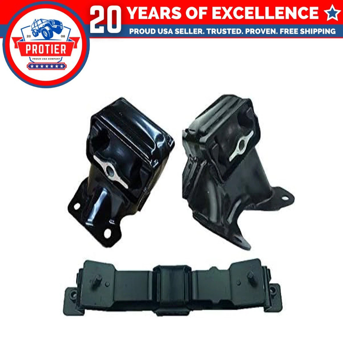Fits 2005-2010 Jeep Commander/Grand Cherokee 3.7L Motor & Trans Mount Set : 6B93BC-57