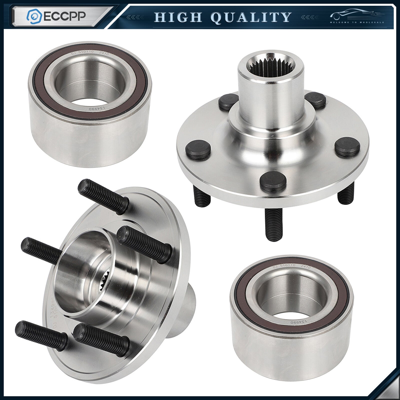 2X Wheel Hub & Bearing Kit Front For Ford Escape 2013-2019 Lincoln MKC 2015-2019 6B93BC-57