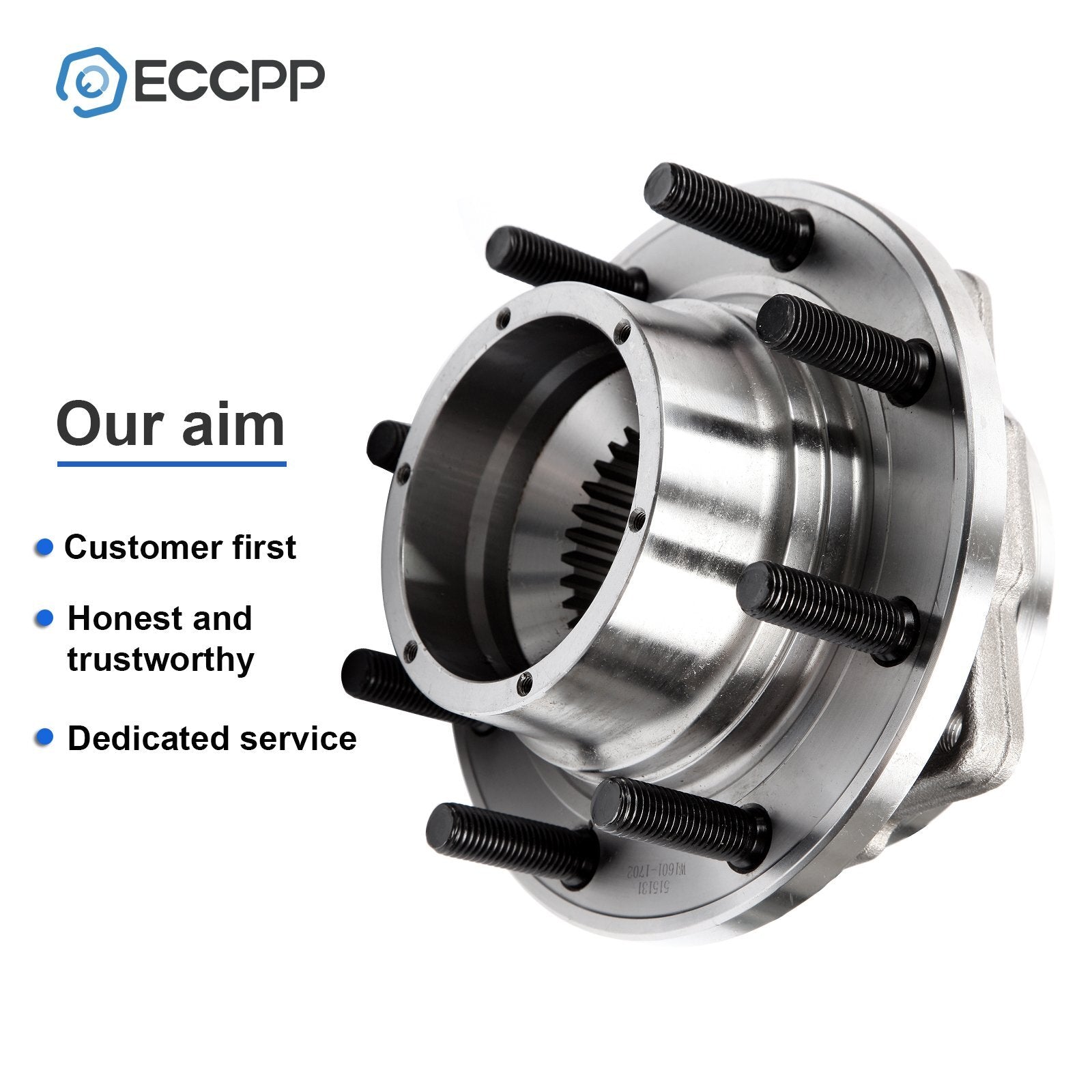 1Pc Wheel Hub Bearing Front 4WD For 2011-2016 Ford F-350 Super Duty Dually Only 6B93BC-57