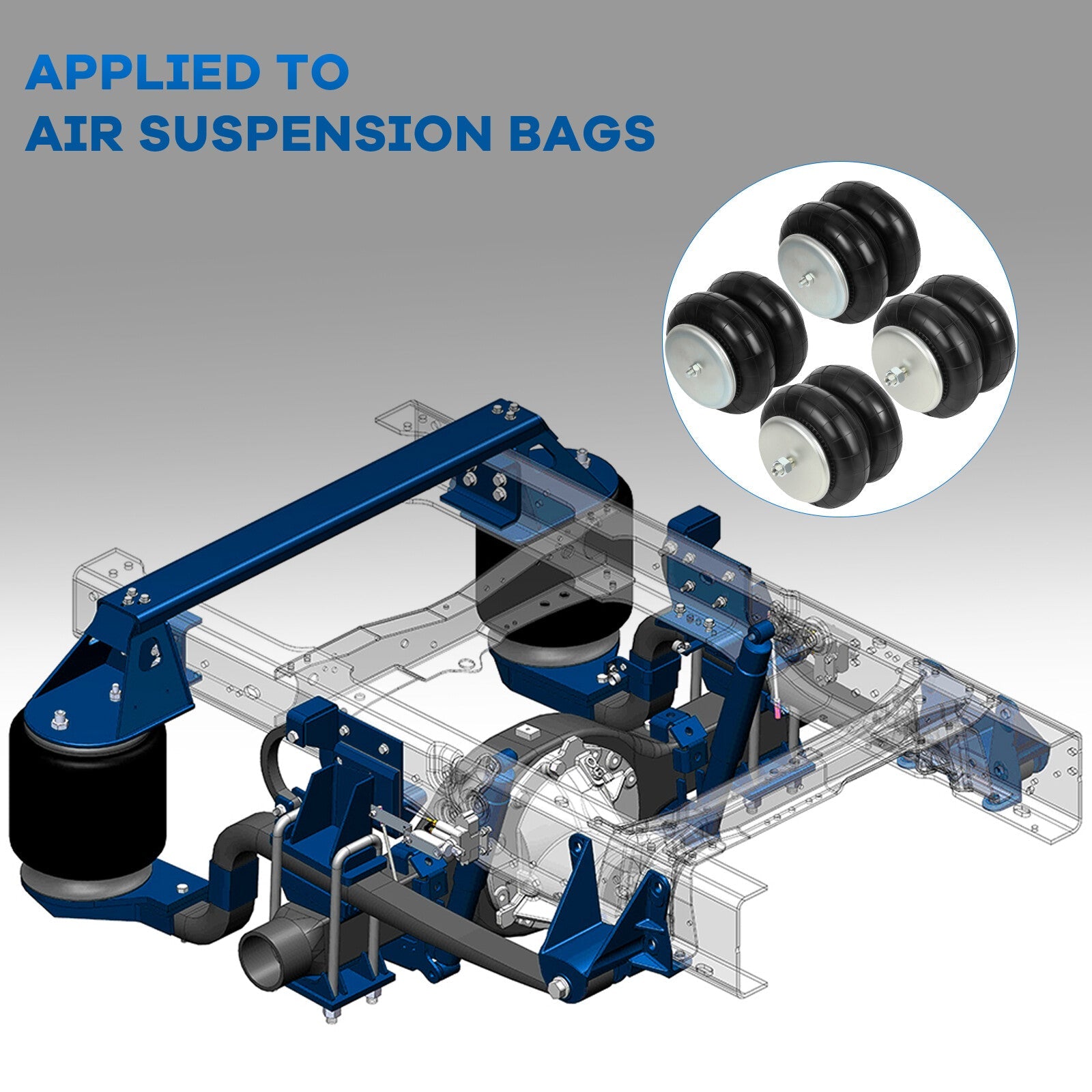 4PCS W01-358-6897 Air Suspension Bag Spring For Goodyear 2B9-229 ContiTech 6B93BC-57