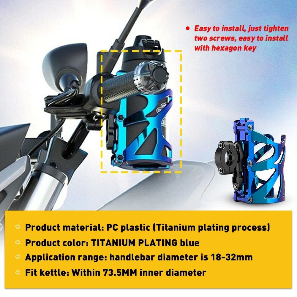 Universal Motorcycle Drink Holder Water Bike Cup Handlebar Bottle Cage Holder 6B93BC-57