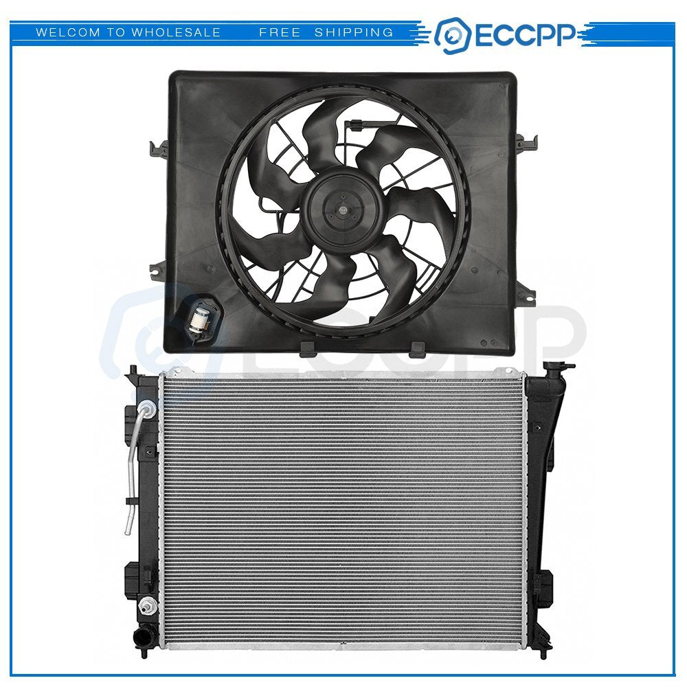 Electric Engine Radiator Cooling Fan Kit For 2011 2012 2013 Kia Optima