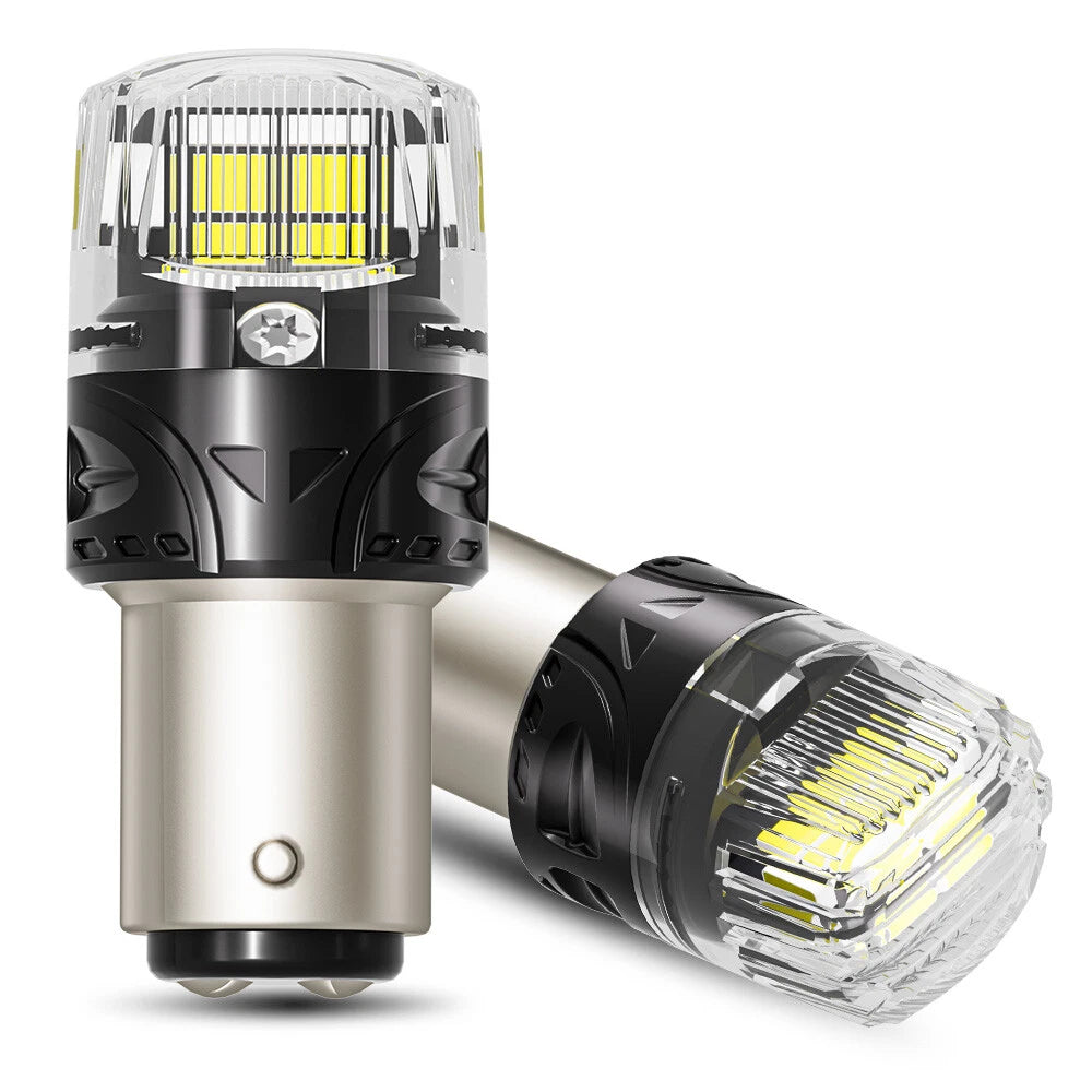 AUXITO 1157 LED Tail Brake Stop Reverse Parking Turn Signal DRL Light Bulb White AUXITO