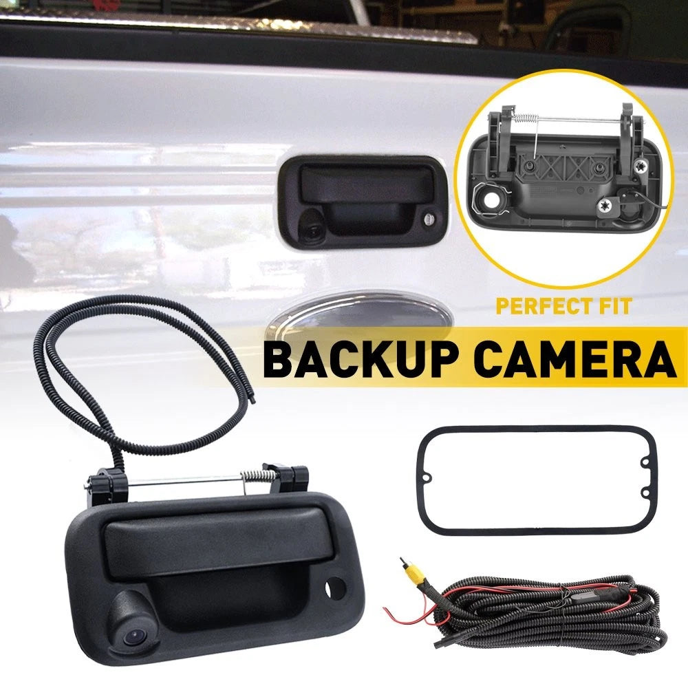 Tailgate Handle with Rear Camera View Backup Camera for Ford F150/F250/F350/F450 6B93BC-57