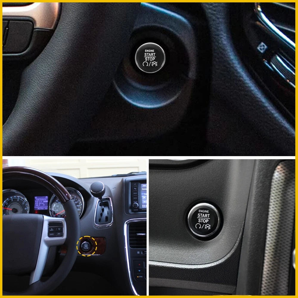 Ignition Start Stop Push Button for 2008-2016 Chrysler Ram Dodge Jeep 1FU931X9AB 6B93BC-57