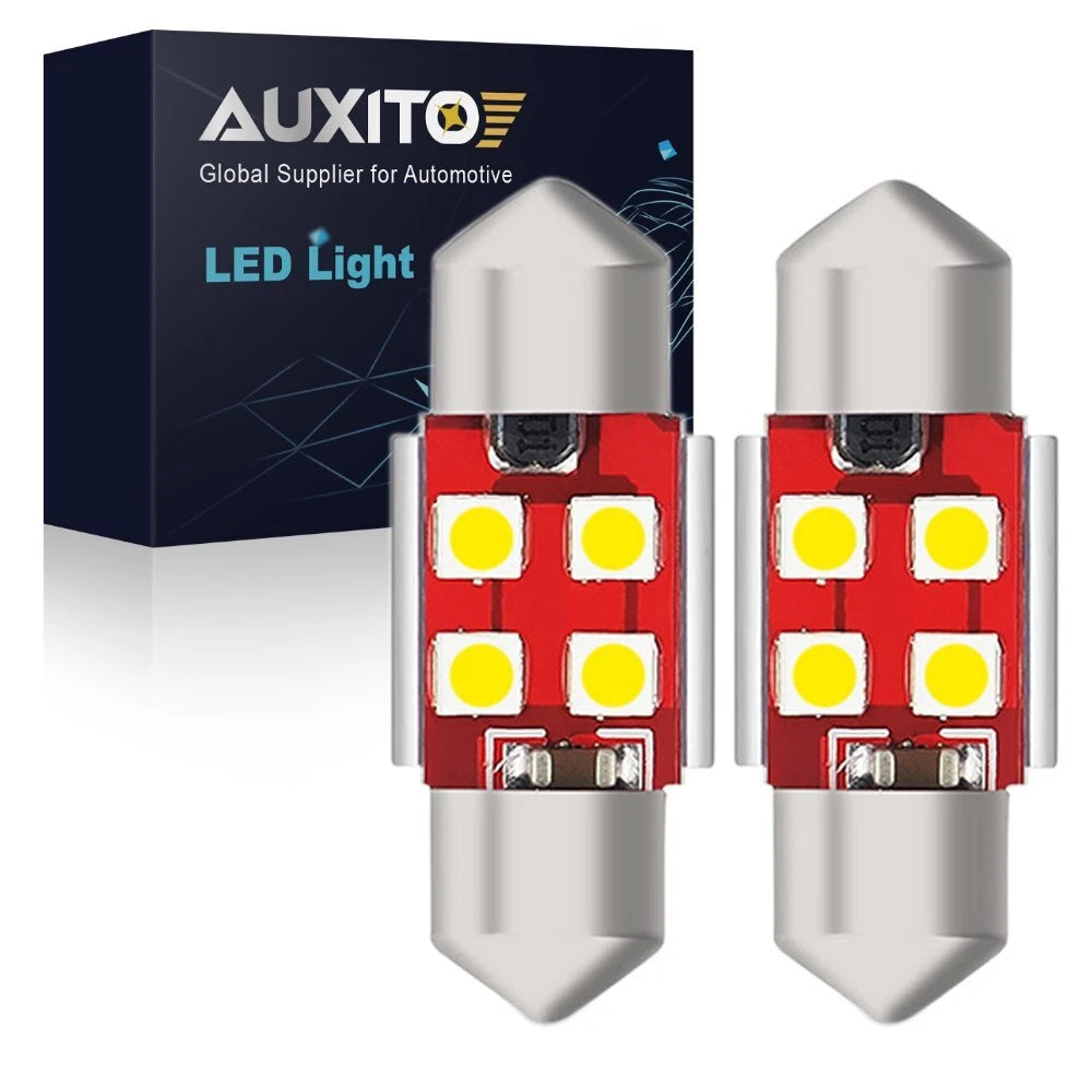 AUXITO 4X Dome Light DE3175 White 6000K Canbus LED Bulb for Toyota Camry 4Runner AUXITO