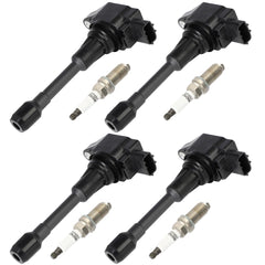 4x Ignition Coils & Spark Plugs for Nissan Altima Sentra Infiniti QX60 L4 2.0L