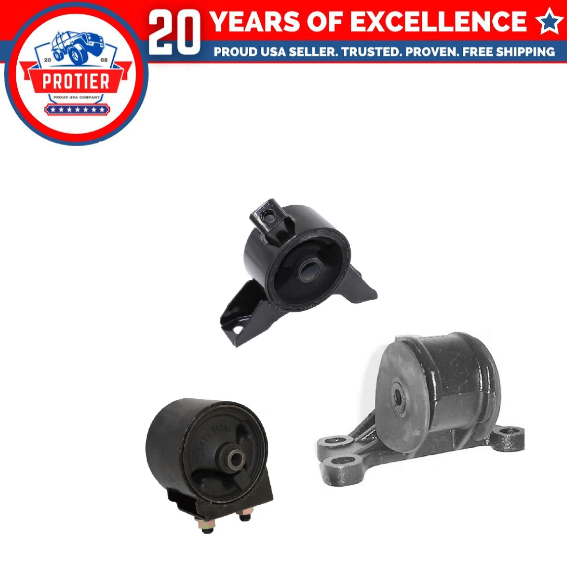 Engine Motor & Trans Mount 3PCS Set Fit 2001-2002 Mazda 626 2.0L for Auto Trans 6B93BC-57