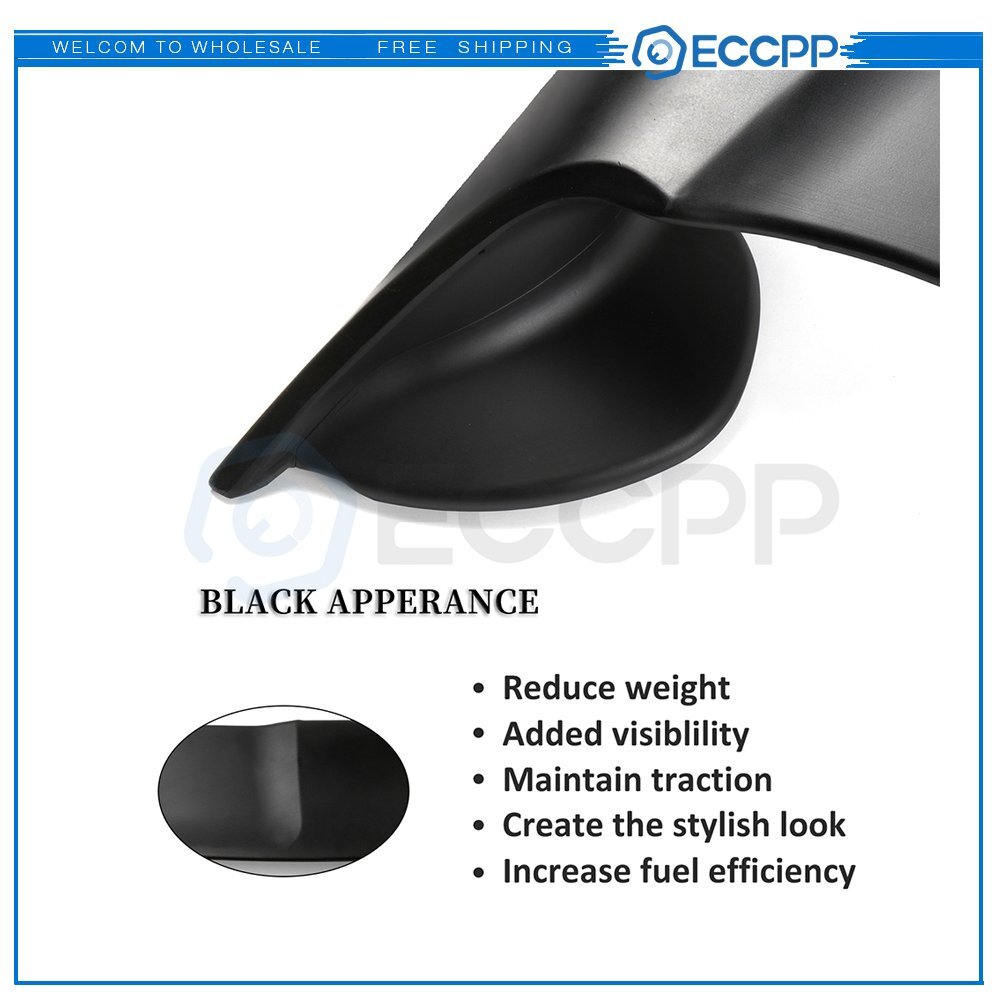 For 08-17 Mitsubishi Lancer EVO 10 Rear Trunk Matte Black Spoiler Wing MITSUBISHI