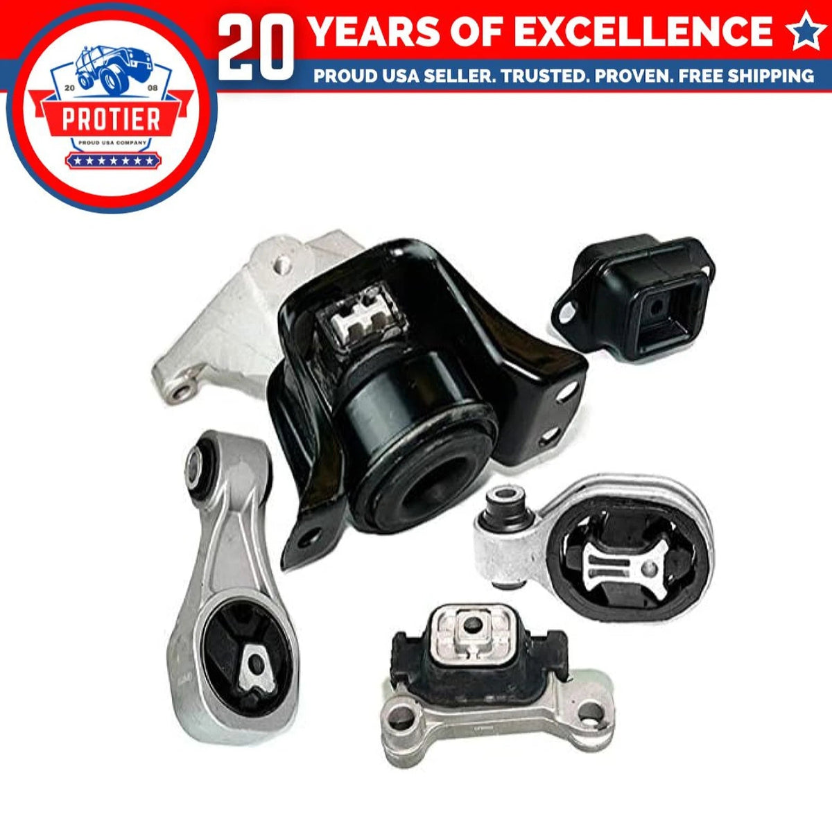 Fits 2011-2016 Nissan Juke 1.6L 2WD MANUAL Motor & Trans Mount Set 5pcs : 6B93BC-57