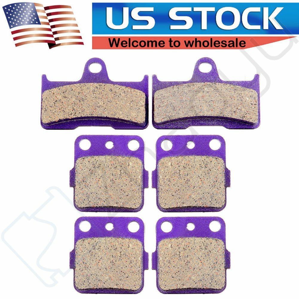 3 Pairs Brake Pads Front And Rear For Yamaha YFM660F 4x4 2002-2004 Carbon Fiber 6B93BC-57