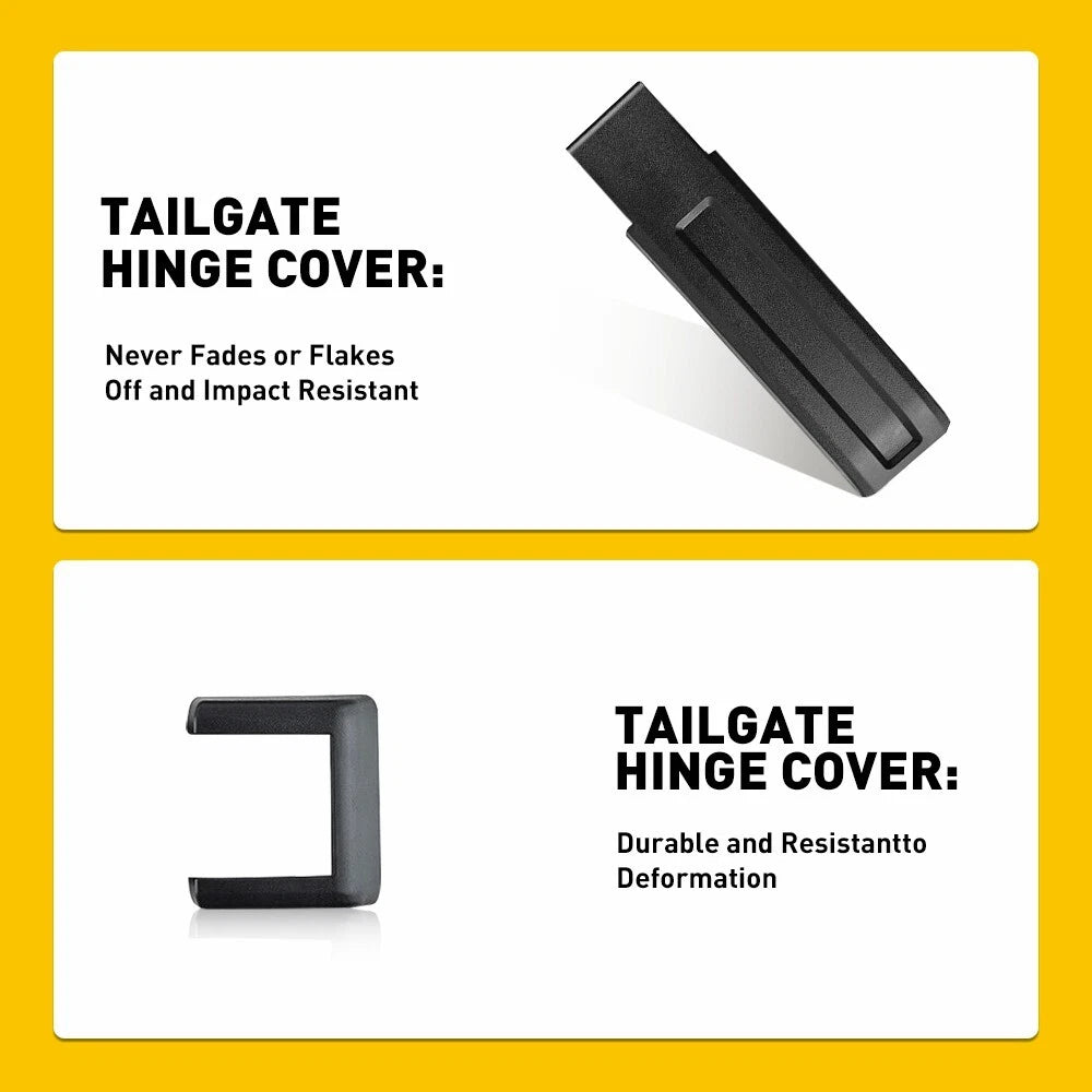 2x Upper Lower Tail Hinge gate Cover For Jeep Wrangler JK & Unlimited 2007-2018 6B93BC-57