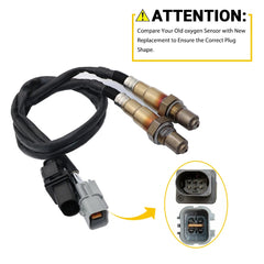 2pcs Oxygen Up+Downstream Sensor Fits 2012-2014 Kia Rio 2012-2015 Kia Soul 1.6L 6B93BC-57