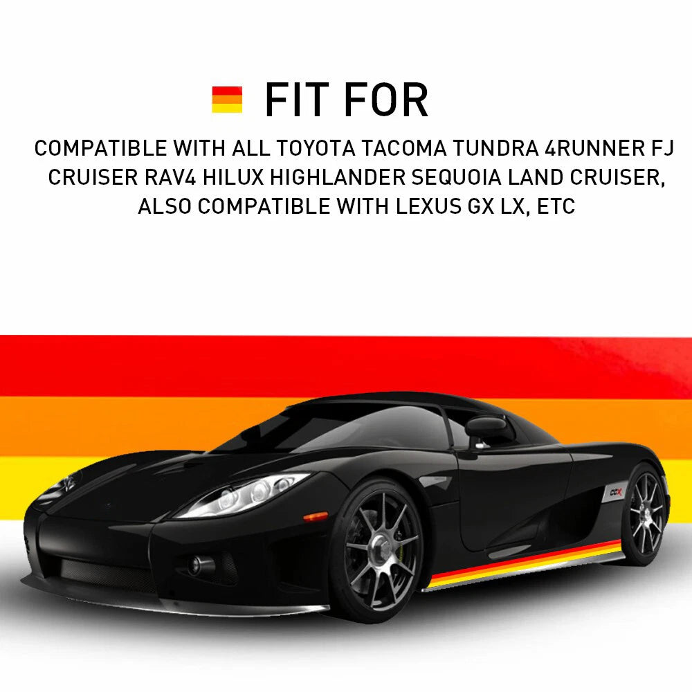 Classic Retro Style Tri-Color Stripe Decal Sticker Side skirt For Toyota/Lexus A 6B93BC-57